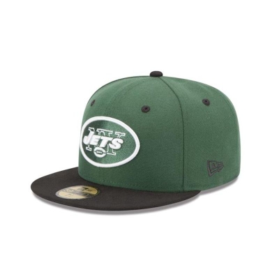 Green New York Jets Hat - New Era NFL 2Tone 59FIFTY Fitted Caps USA9021567